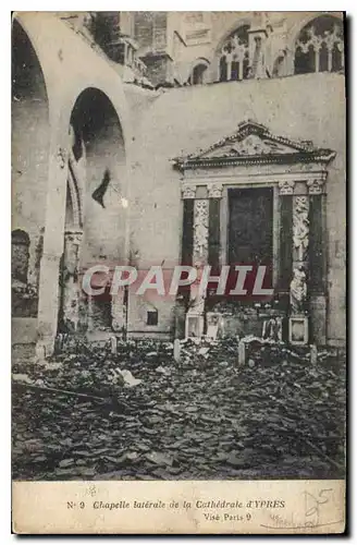 Cartes postales Ypres Chapelle leterale de la Cathedrale d'Ypres Militaria