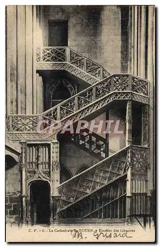 Cartes postales Rouen La Cathedrale de Rouen Escalier des libraires