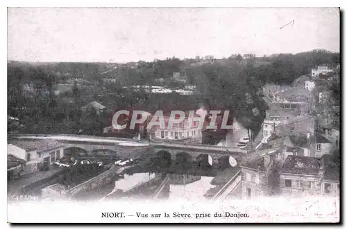 Cartes postales Niort Vue sur la Sevre prise du Donjon Publicite Lait d'Appenzell