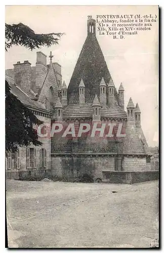 Cartes postales Fontevrault (M et L) L'Abbaye fondee a la fin XIe s et reconstruite aux XIIe XIIIe et XIVe siecl