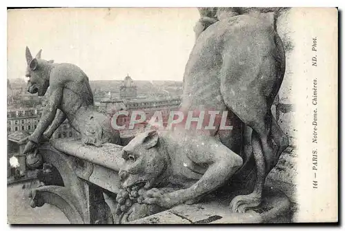 Ansichtskarte AK Paris Notre Dame Chimeres