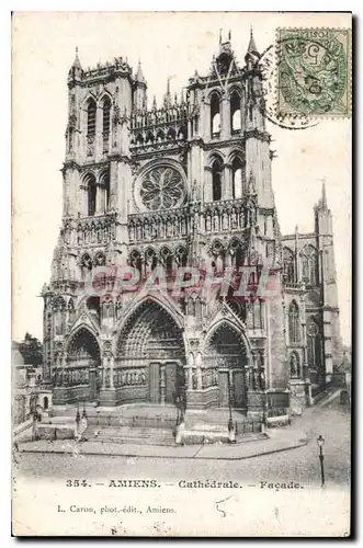 Cartes postales Amiens Cathedrale Facade
