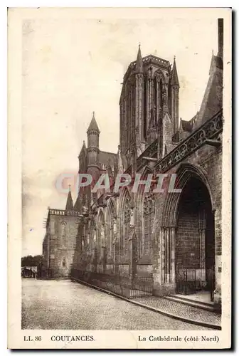 Cartes postales Coutances La Cathedrale (Cote Nord)