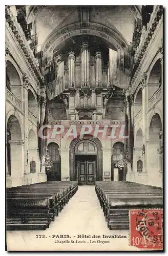 Cartes postales Paris Hotel des Invalides Chapelle St Louis Les Orgues