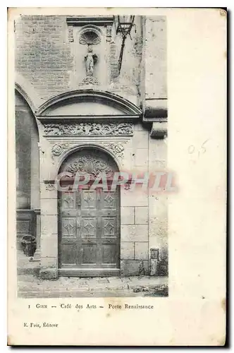 Cartes postales Gien Cafe des Arts Porte Renaissance