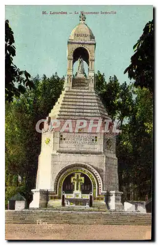 Cartes postales Lourdes Le Monument Interallie