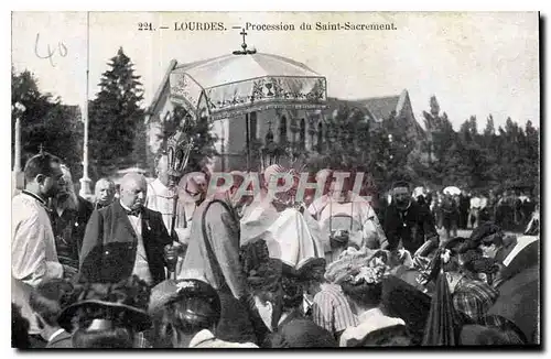 Cartes postales Lourdes Procession du Saint Sacrement