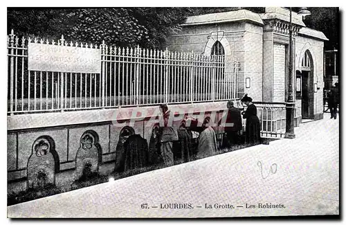 Ansichtskarte AK Lourdes La Grotte les Robinets