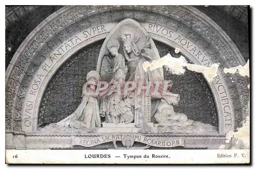 Cartes postales Lourdes Tympan du Rosaire