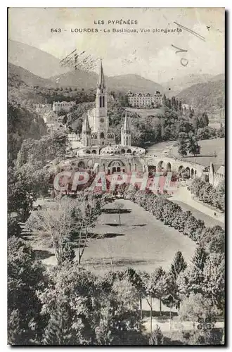 Ansichtskarte AK Lourdes Les Pyrenees La Basilique Vue Plongeante