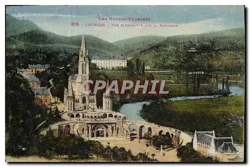 Ansichtskarte AK Lourdes Les Hautes Pyrenees Vue Plongeante sur la Basilique