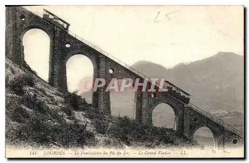 Ansichtskarte AK Lourdes Le Funiculaire du Pic du Jer Le Grand Viaduc