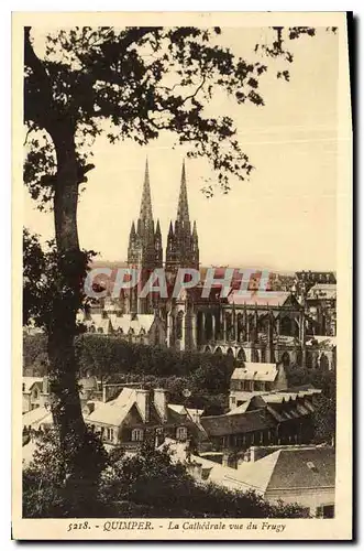 Ansichtskarte AK Quimper La Cathedrale vue du Frugy