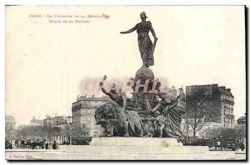 Ansichtskarte AK Paris Le Triomphe de la Republique (Place de la Nation)