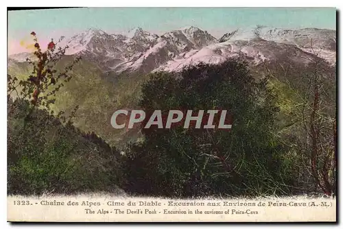 Cartes postales Chaine des Alpes Cime du Diable Excurssion aux Environs de Peira Cava