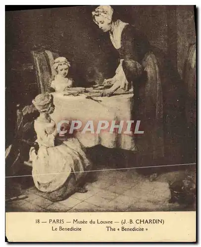 Cartes postales Paris Musee du Louvre (J B Chardin) Le Benedicite