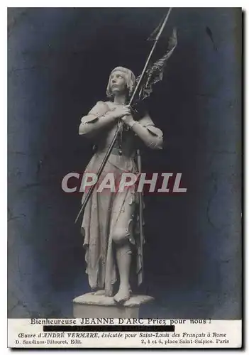 Cartes postales Bienheurese Jeanne d'Arc Priez pour nous