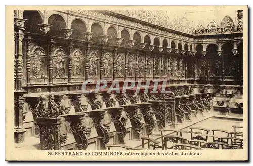 Cartes postales St Bertrand de Comminges cote religieux des Stalles du choeur