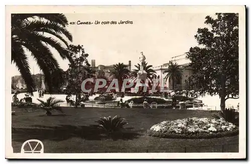 Ansichtskarte AK Cannes Un coin des Jardins