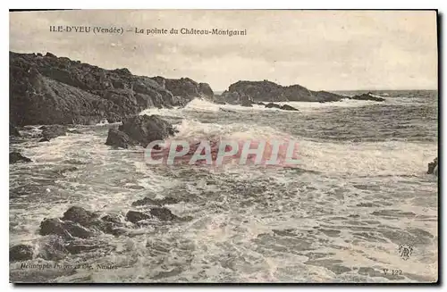 Cartes postales Ile d'Yeu (Vendree) La pointe du Chateau Montgarni