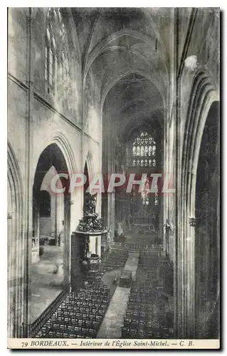 Ansichtskarte AK Bordeaux Interieur de l'Eglise Saint Michel