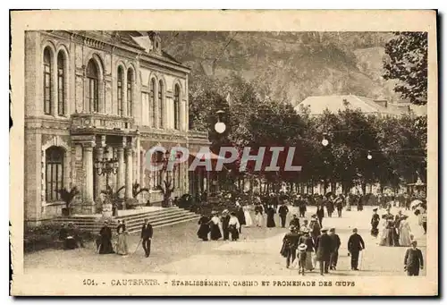 Cartes postales Cauterets Etablissement Casino et Promenade des Oeufs