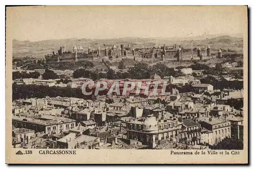 Cartes postales Carcassonne Panorama de la Ville et la Cite