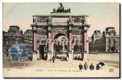 Cartes postales Paris L'Arc de Triomphe du Carrousel