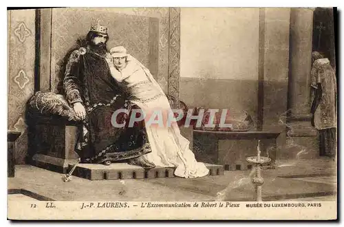 Cartes postales J P Laurens L'Excommunication de Robert le Pieux Musee de Luxembourg P