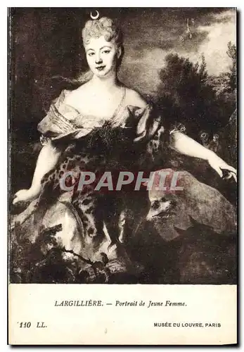 Cartes postales Largilliere Portrait de Jeune Femme Musee du Louvre Paris