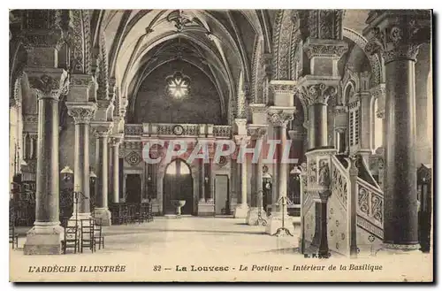 Cartes postales L'ardeche Illustree La Louvesc Le Portique Interieur de la Basilique