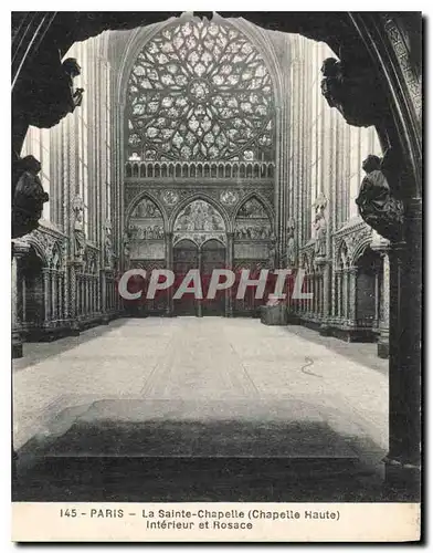 Ansichtskarte AK Paris La Sainte Chapelle (Chapelle Haute) Interieur et Rosace