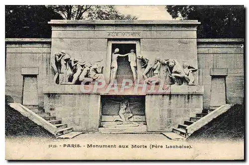 Cartes postales Paris Monument aux Morts (Pere Lachaise)