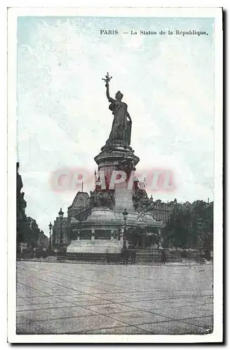 Cartes postales Paris La Statue de la Republique