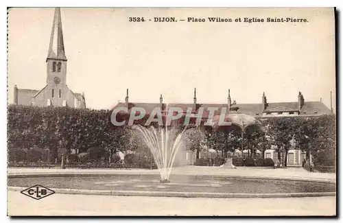 Cartes postales Dijon Place Wilson et Eglise Saint Pierre