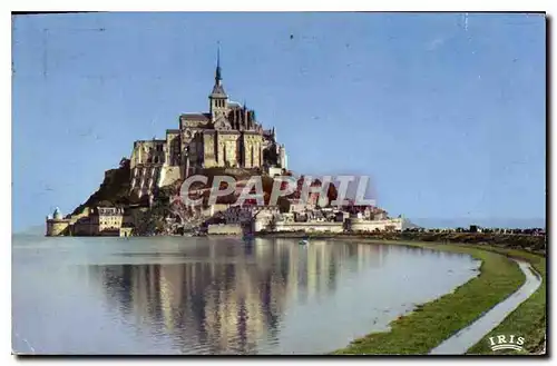 Moderne Karte Le Mont Saint Michel Vue generale prise a maree montante