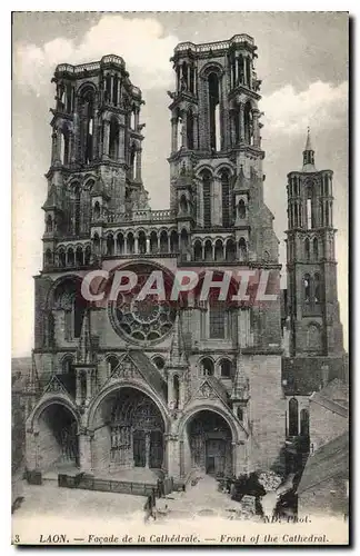 Cartes postales Laon Fa�ade de la Cathedrale