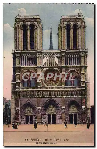 Cartes postales Paris Notre Dame Lip