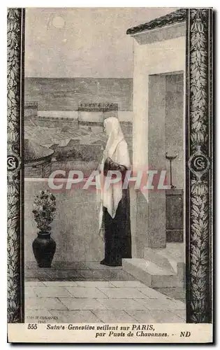 Ansichtskarte AK Sainte Genevieve viellant sur Paris par Puvis de Chavannes