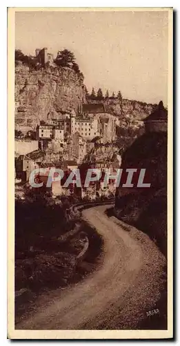 Cartes postales Rocamadour vu de la route de Cahors