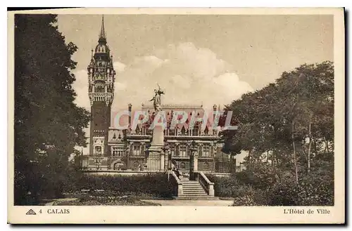 Cartes postales Calais l'Hotel de Ville