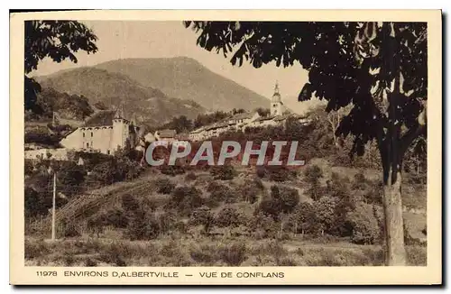 Cartes postales Environs d'Albertville Vue de Conflans