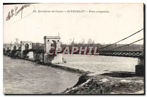 Ansichtskarte AK Environs de Cosne St Thibaut Pont Suspendu