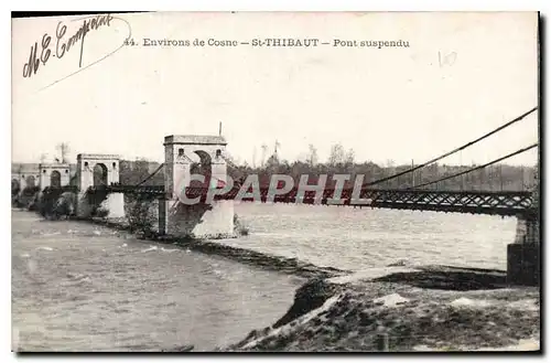 Cartes postales Environs de Cosne St Thibaut Pont Suspendu