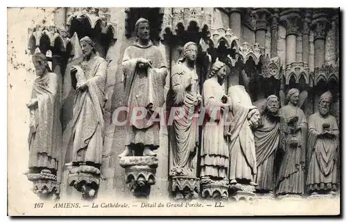 Ansichtskarte AK Amiens La Cathedrale Detail du Grand Porche