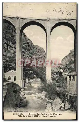 Cartes postales Ligne du Sud de la France Viaduc du Loup Les Gorges