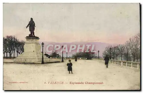 Cartes postales Valence Esplanade Championnet