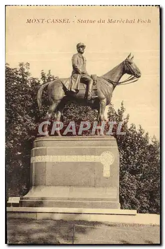 Cartes postales Mont Cassel Statue du Marechal Foch