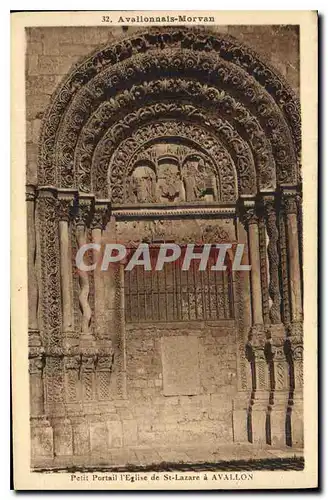 Cartes postales Avallonnais Morvan Petit Portail L'Eglise de St Lazare a Avallon