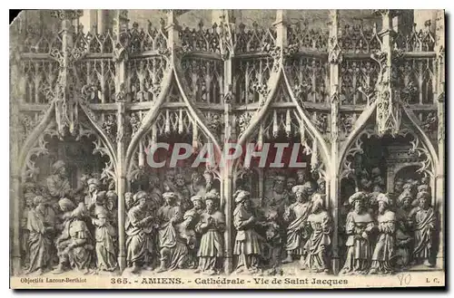 Cartes postales Amiens Cathedrale Vie de Saint Jacques